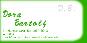 dora bartolf business card